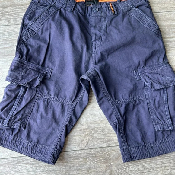 Superdry CRG Navy Cargo Shorts - Picture 3 of 15